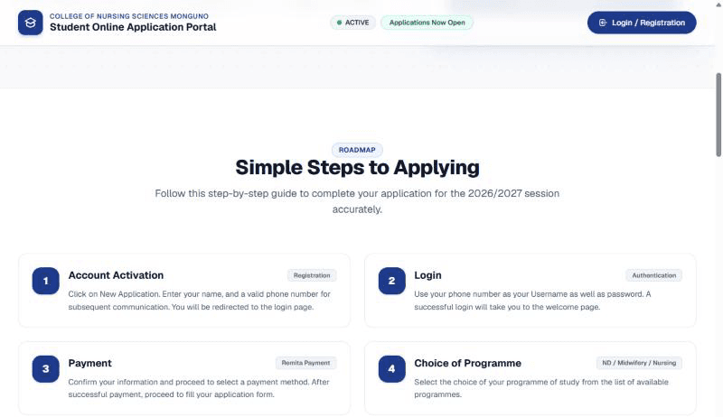 Guided application flow